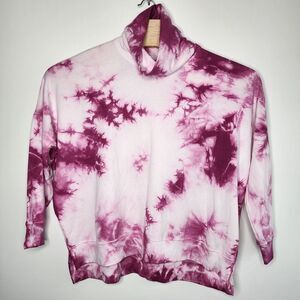 Victoria Secret PINK Women's Tie Dye Turtle Neck Sweater Oversized Size S/P READ